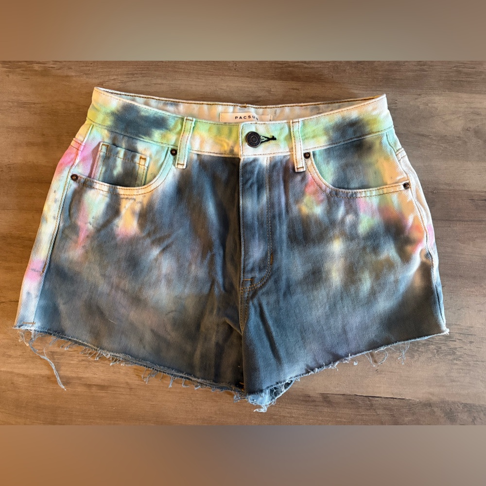 PacSun Tie-Dye Denim Shorts